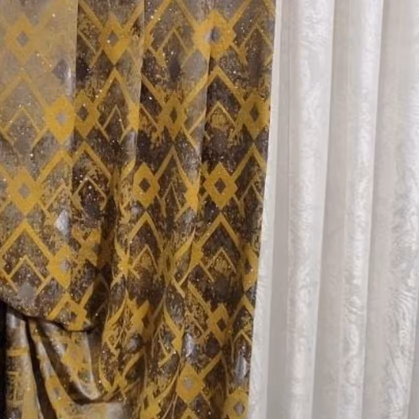 پرده پانچی طرح لوزی 