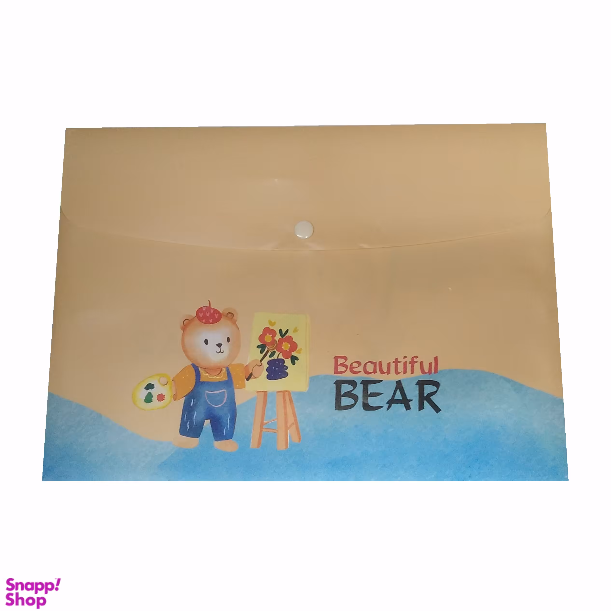 پوشه دکمه دار A4 پرگه طرح خرس مدل PPA44