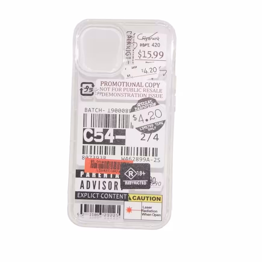 قاب گوشی طرح بارکد مناسب گوشی iphone 13 pro رنگ سفید