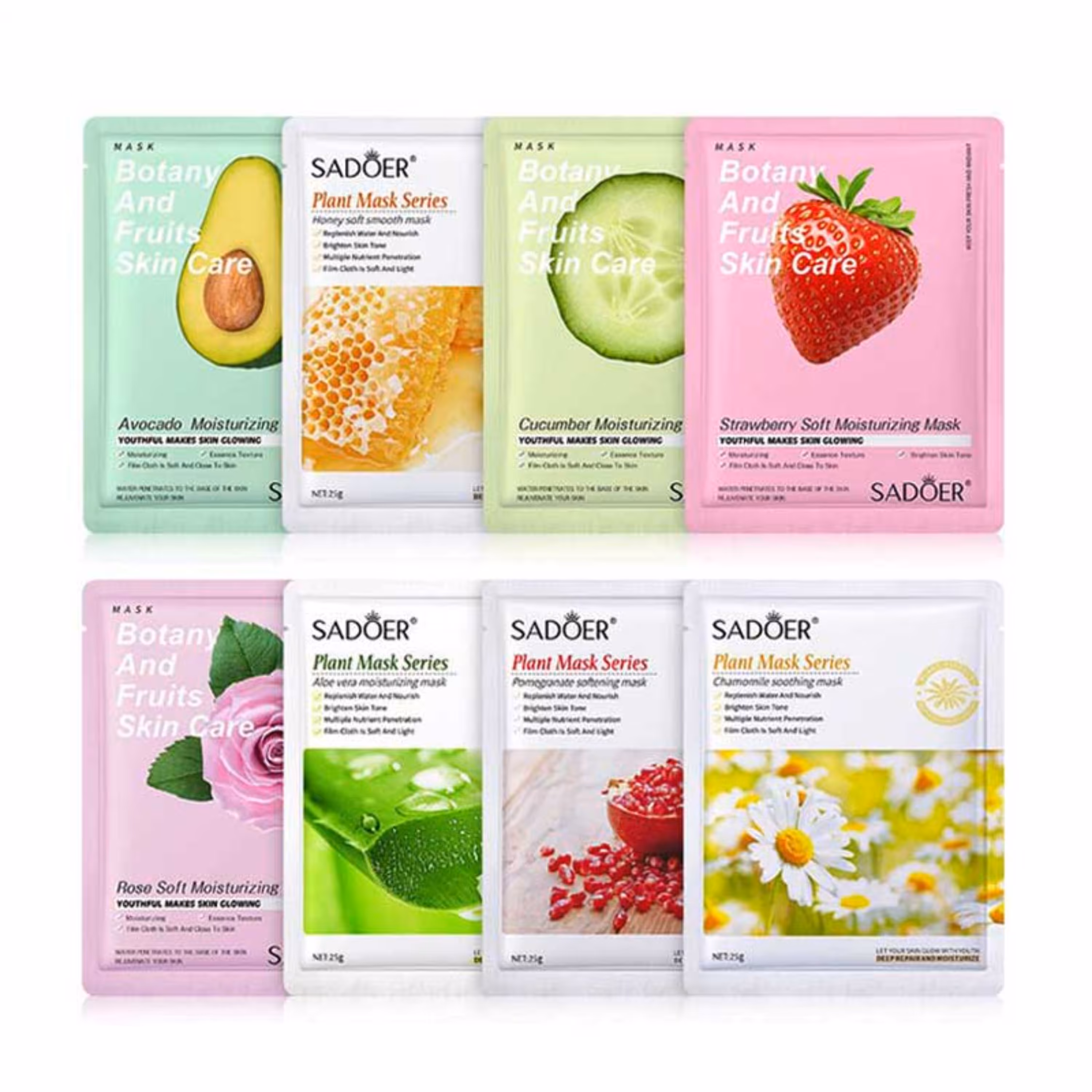 ماسک مرطوب کننده صورت SADOER  تعداد 10عددی
