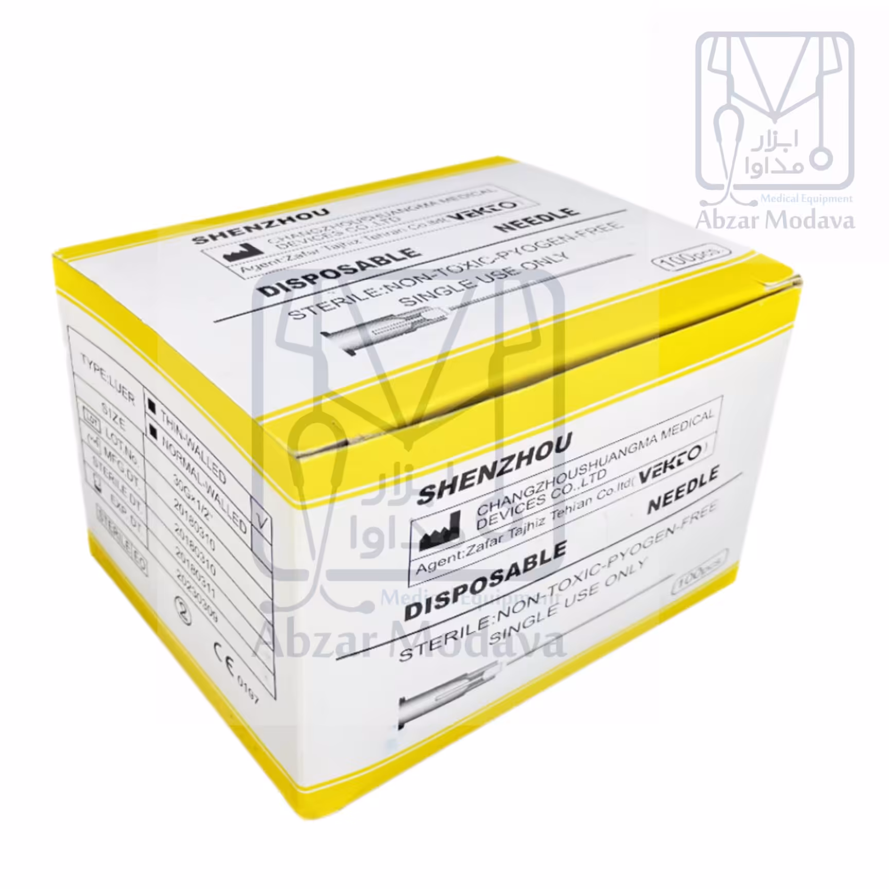 نیدل مزوتراپی وکتو  سایز 30 طول 4میلیمتر  بسته 100 عددی سرسوزن G30 4mm  SHENZHOU VEKTO شنزو وکتو