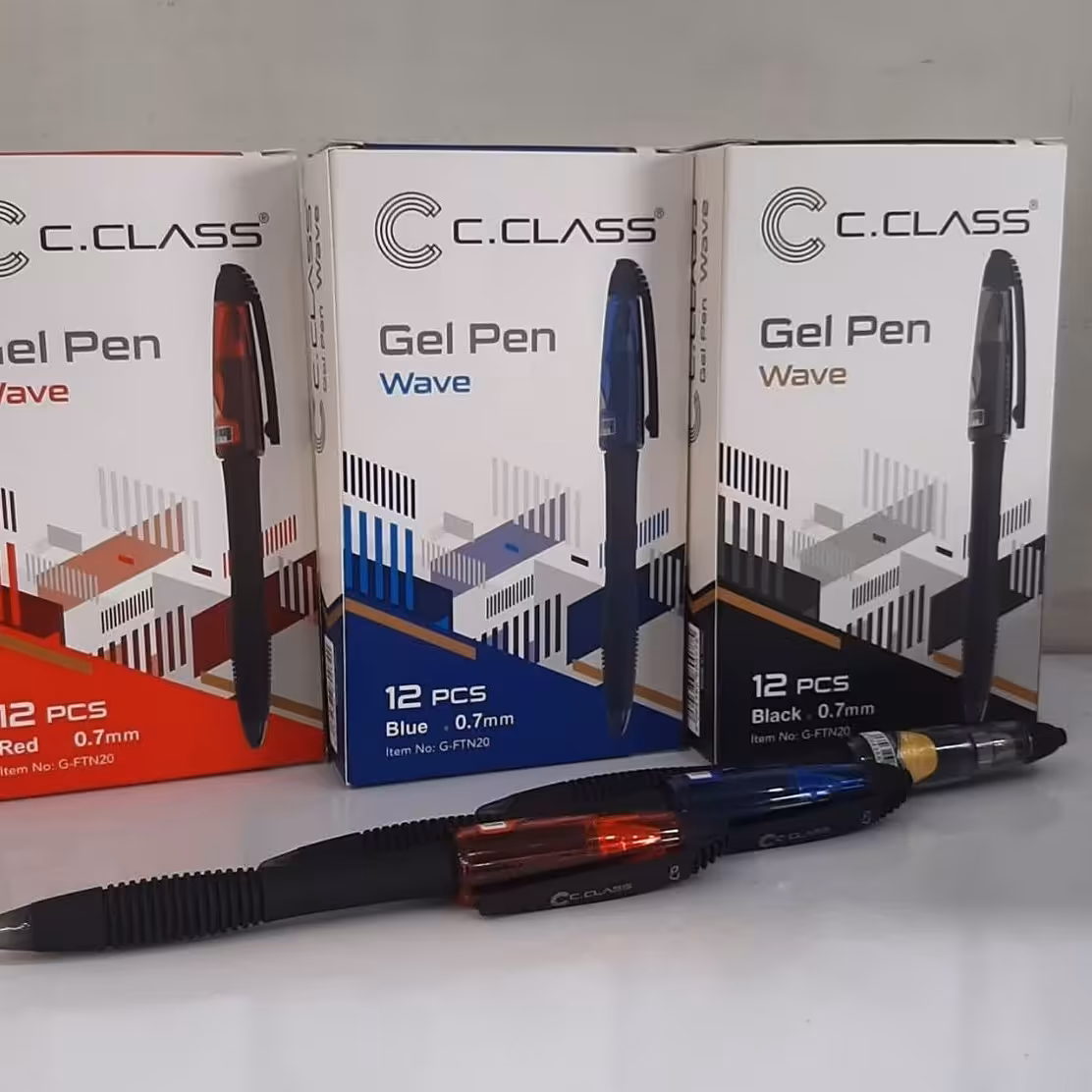 روان نویس ژل پن سی کلاس، مدل ویو، نوک 0.7. نرم و روان و خوش دست 