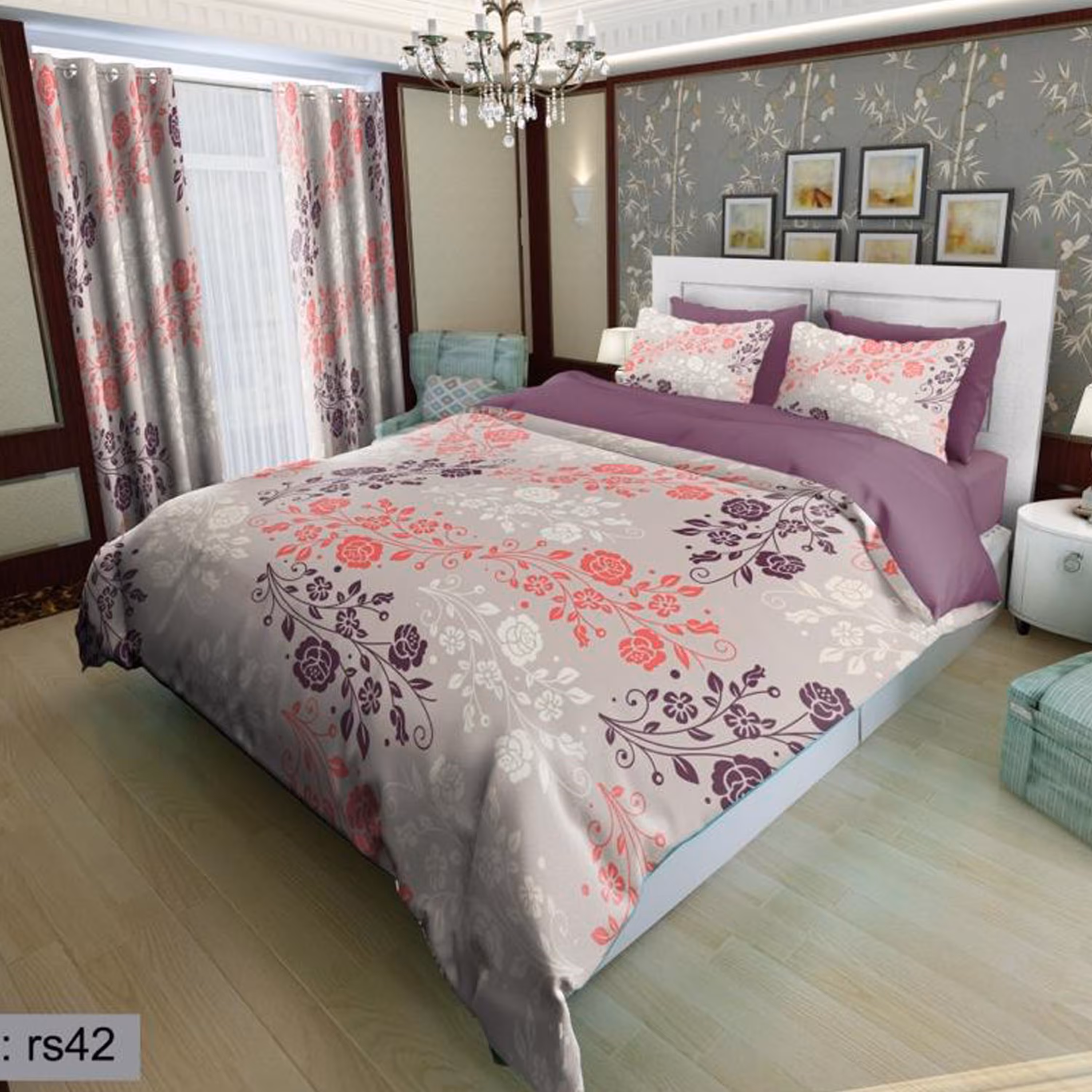 سرویس روتختی 1 نفره تنسل چاپی برندترک لند (Turk Land)  کد rs 42