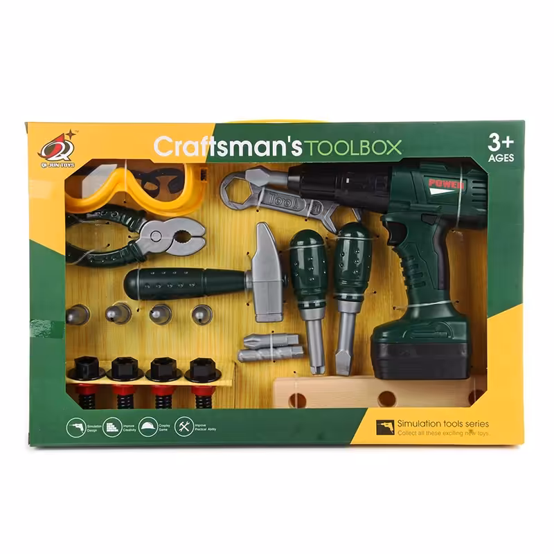 ست اسباب بازی ابزار 22 تکه با پیچ گوشتی برقی کد G204