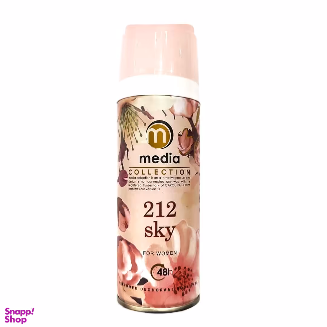 اسپری بدن زنانه مدیا (Media) مدل 212 sky حجم 200 میلی‌‌لیتر