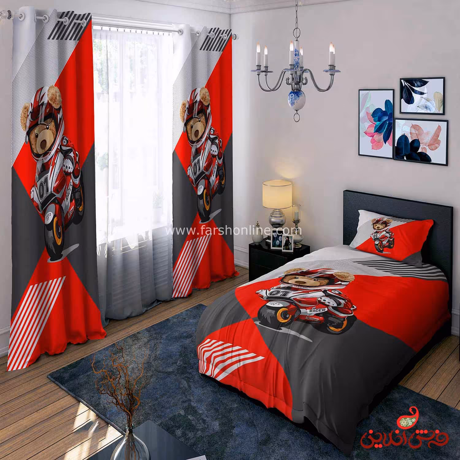 روتختی خرس و موتور مسابقه کد 15553