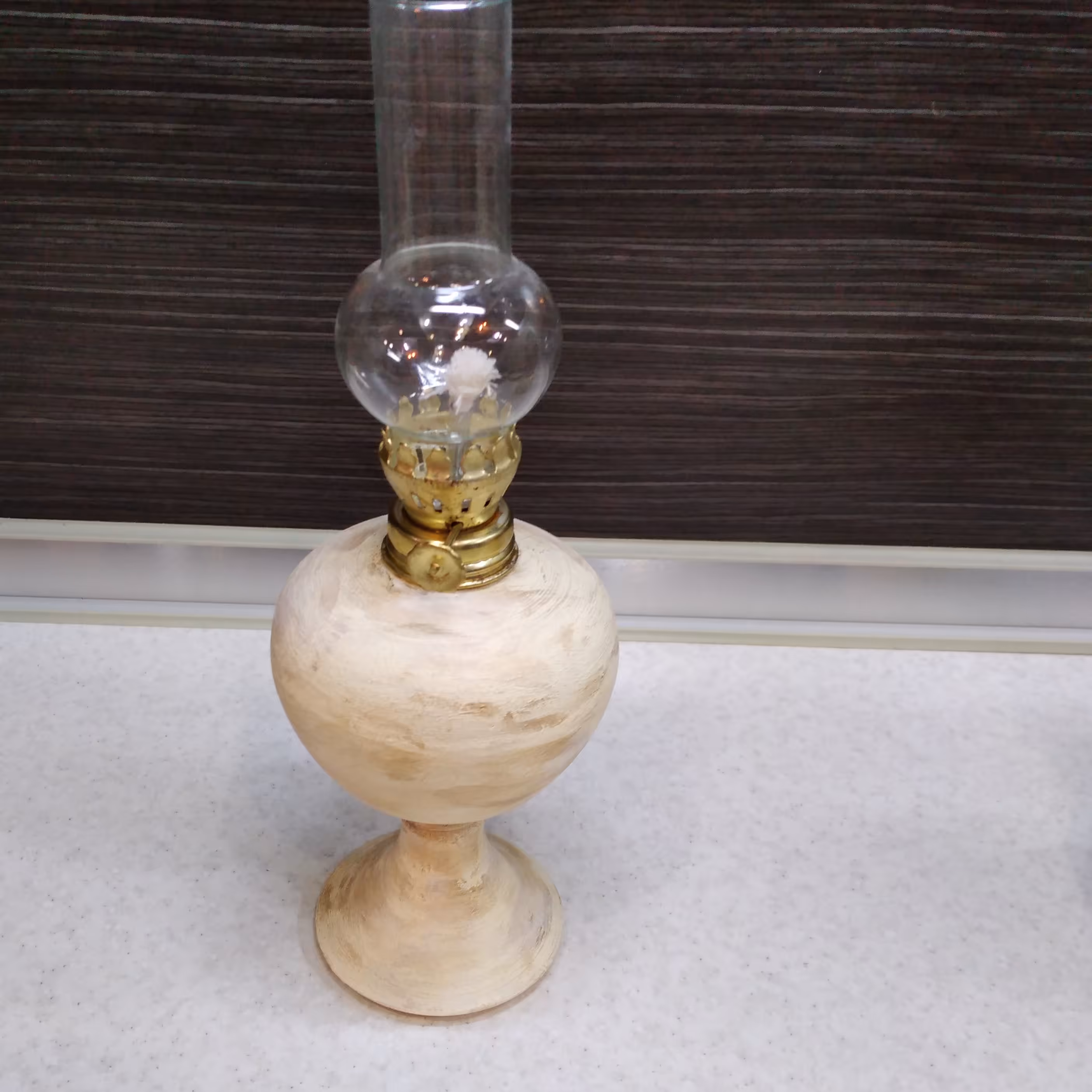 فانوس  دکوری سفالی پتینه شده قابل اجرا در رنگ و پتینه دلخواه 