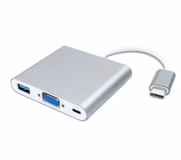 تبدیل Type-C به USB3.0 / VGA / Type-C پی نت مدل Super Speed