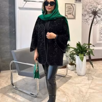 مانتو مجلسی کرپ مدل نیو کالکشن عیدانہ