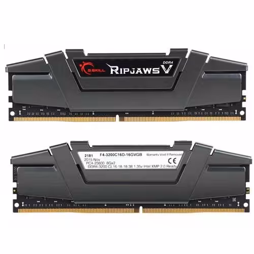 رم دسکتاپ DDR4 دو کاناله 3200 مگاهرتز CL16 جی اسکیل سری Ripjaws V ظرفیت 16 گیگابایت