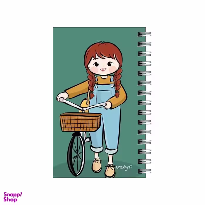 دفترچه یادداشت 60 برگ مدل To Do List طرح دختر و دوچرخه کد 6965186