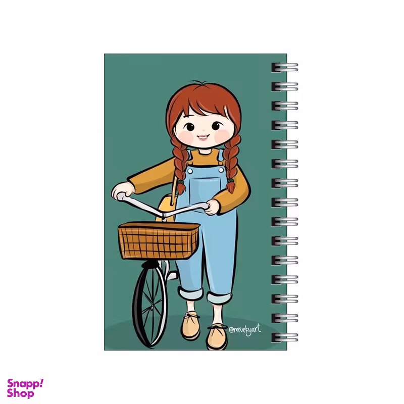 دفترچه یادداشت 60 برگ مدل To Do List طرح دختر و دوچرخه کد 6965186
