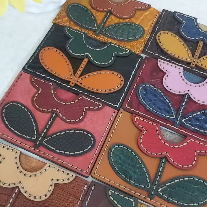 جاکارتی چرم دست دوز طرح گل
