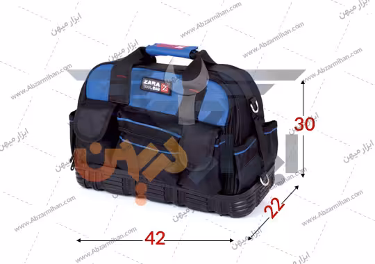 کیف ابزار زارا مدل 121 دوبل برزنتی با بند ( کف لاستیکی ) zara