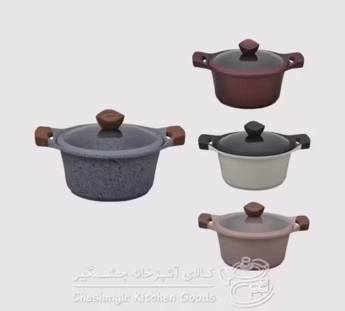 قابلمه یونیک سایز 20 رنگی ماربل مدل UN-8743