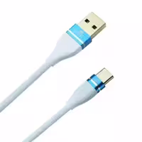 کابل شارژر رنگی تایپ سی اصلی شوجی مدل SH-1018 با روکش بافته شده سفید