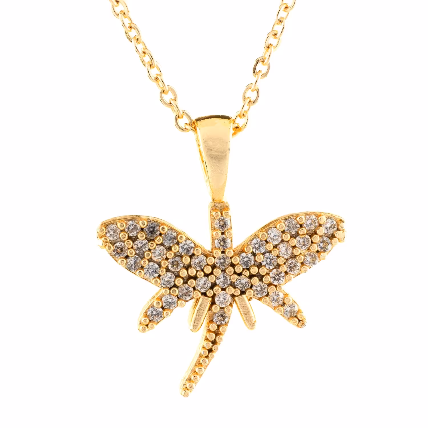 گردنبند استیل زنانه - سنجاقک - مدل TP-131