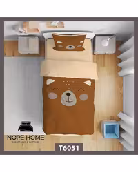 سرویس لحاف روتختی کودک یک نفره 5 تکه نوپه هوم Nopehome طرح خرس کد T6051