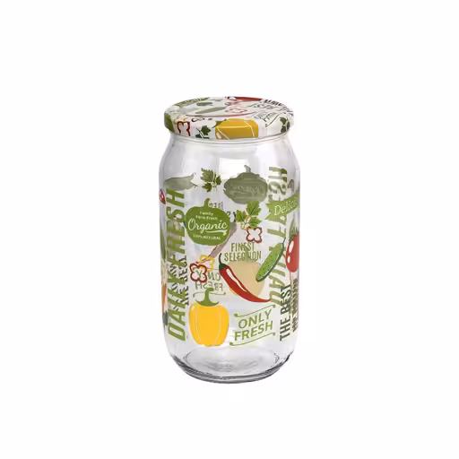 بانکه 1 لیتر هروین طرح سبزیجات مدل 10152