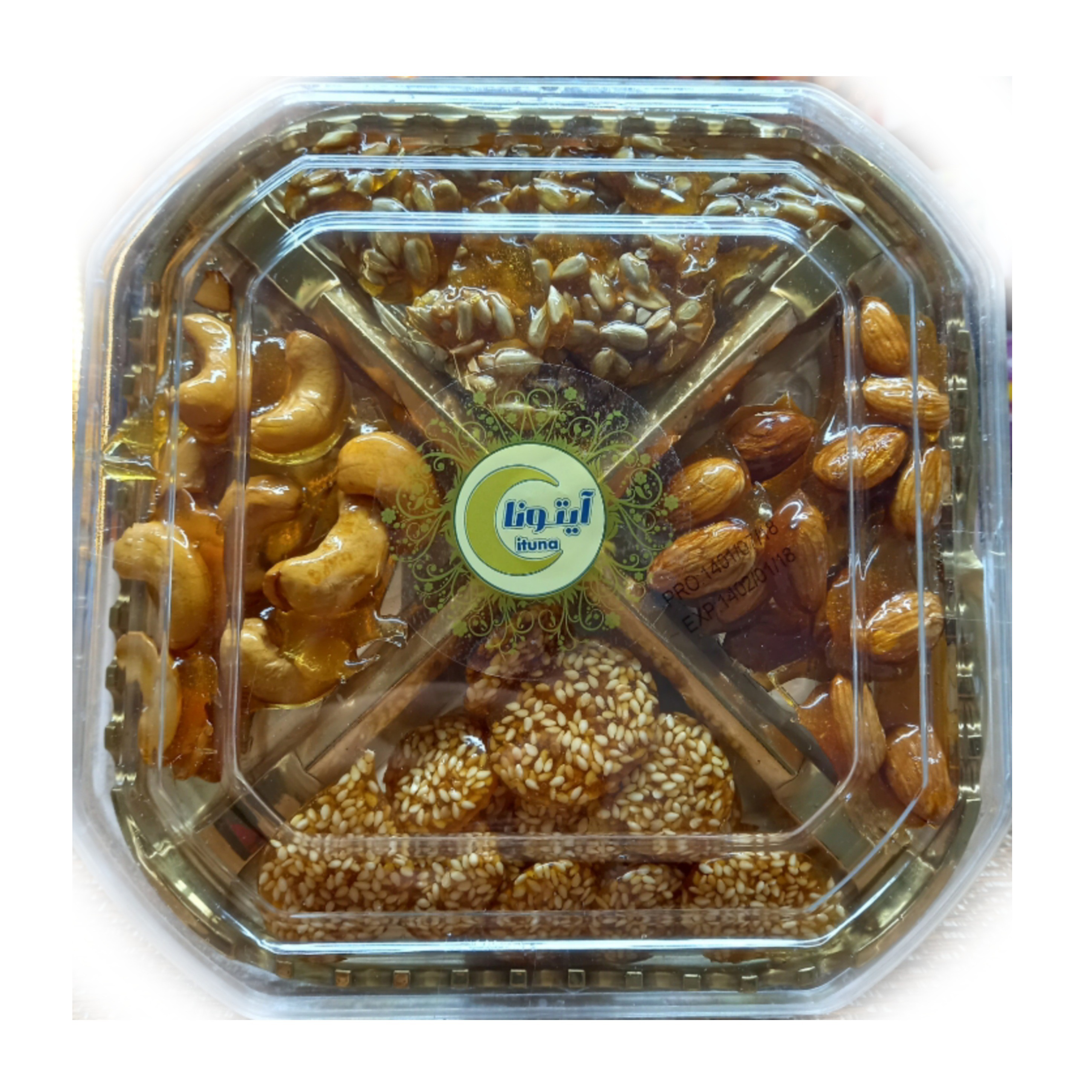 سوهان عسلی مخلوط چهار مغز آیتونا