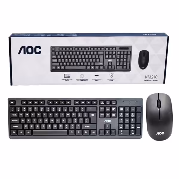 کیبورد و ماوس بی سیم ای او سی AOC KM210