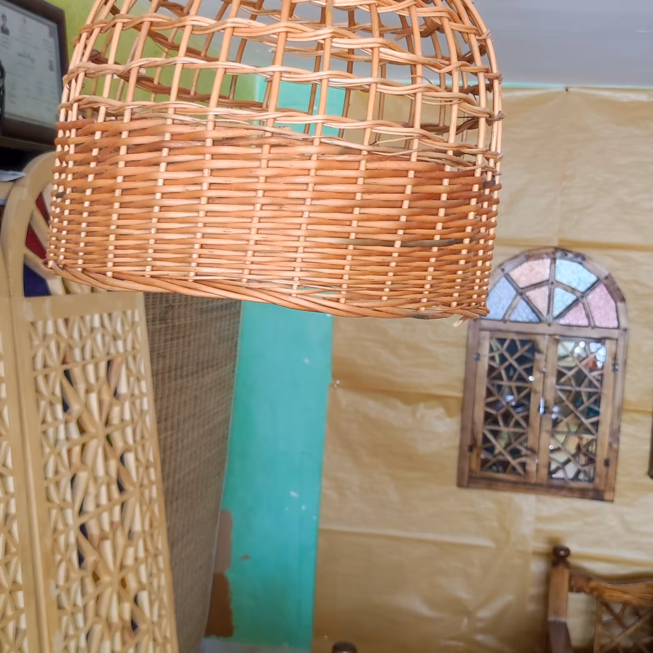 لوستر حصیری زیبا