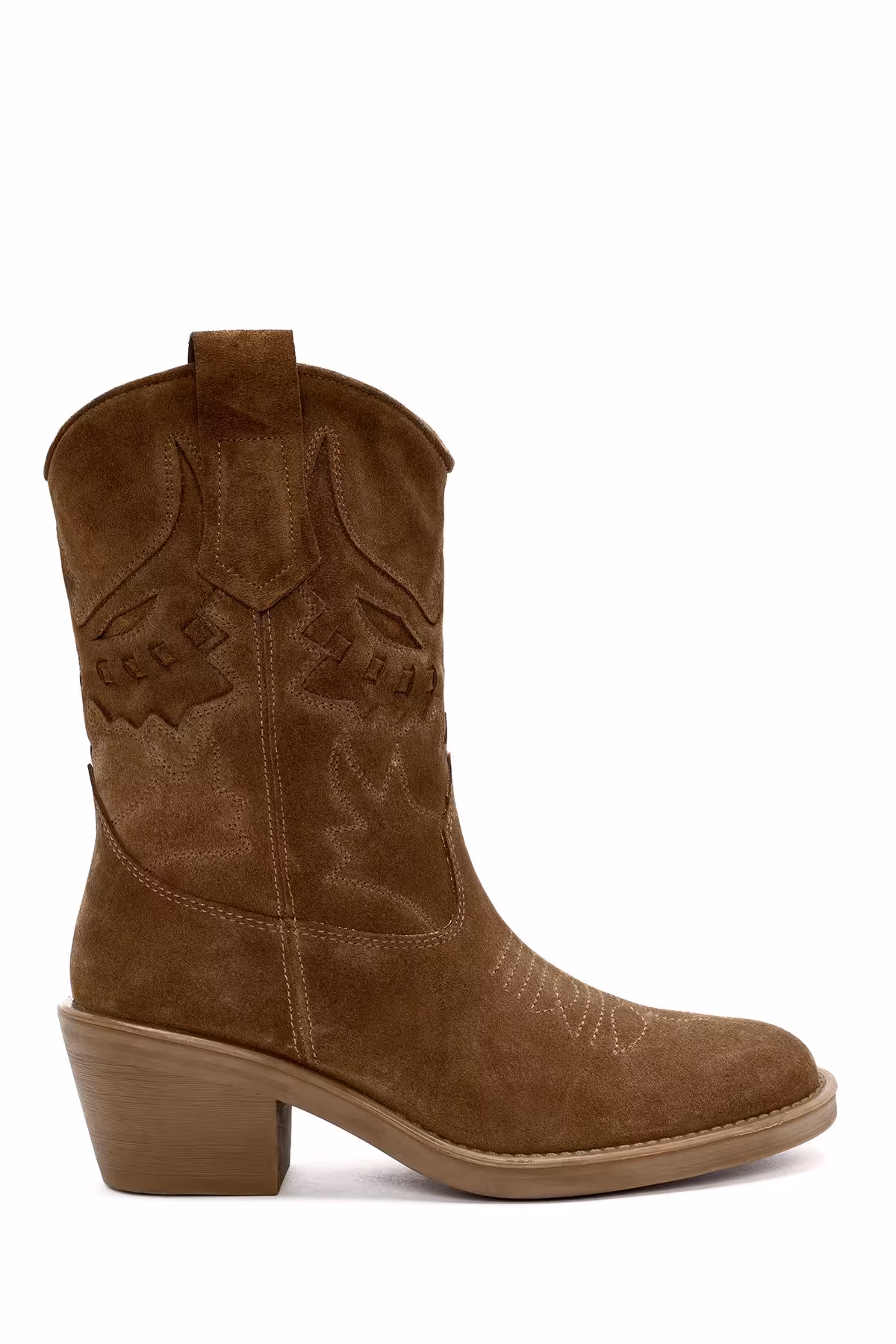 چکمه و بوت چند رنگ زنانه کابوی چرمی مینک پوتین Derimod