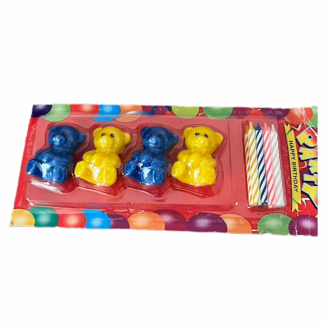 شمع تولد جادویی همراه باخرس نگهدارنده شمع