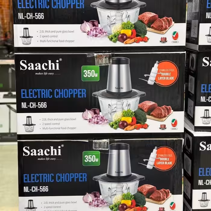 خردکن و غذاساز  دولیتری ساچی شیشه ای  یکسال گارانتی 