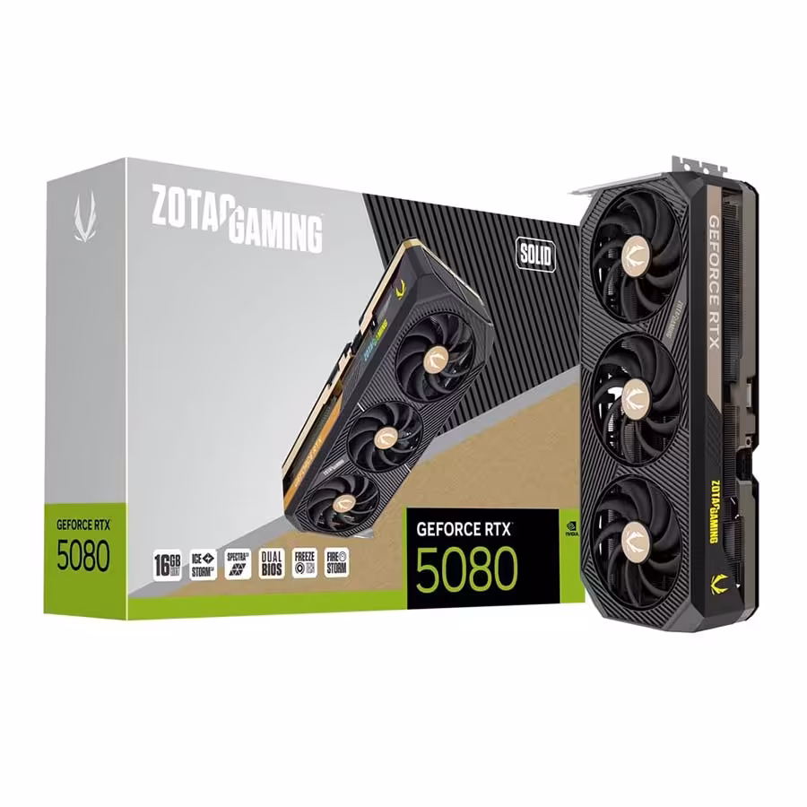 کارت گرافیک زوتک مدل GAMING GeForce RTX 5080 SOLID 16GB