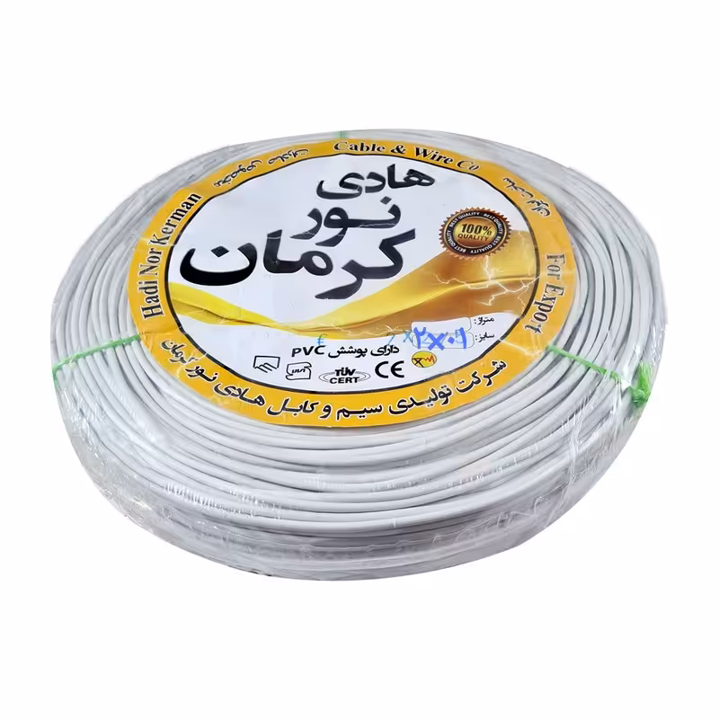 سیم نایلون سایز دو در یک آلیاژ آلومینیوم و مس