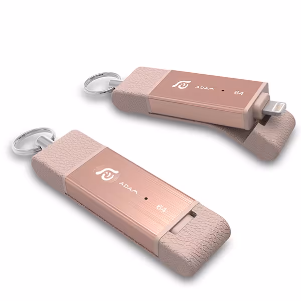 آدام المنتس فلش مموری لایتنینگ مدل iKlips DUO با ظرفیت 64 گیگابایت رزگلد - Hiapple.ir