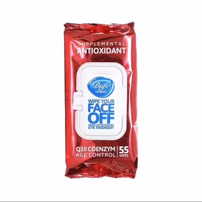 دستمال پاک کننده آرایش مرطوب Face Off آنتی اکسیدان دافی 55 عددی
