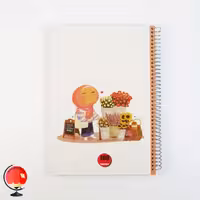 دفتر مشق 100 برگ سیمی طرح گلفروش جلد سخت آپادانا