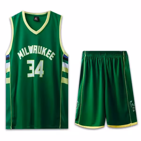پیراهن شورت بسکتبالی میلواکی باکس سبز شماره 34
