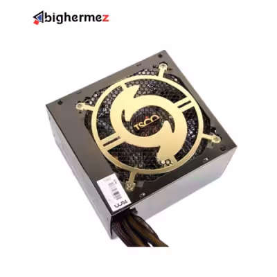 منبع تغذیه کامپیوتر تسکو مدل TP650 LED به همراه کابل برق