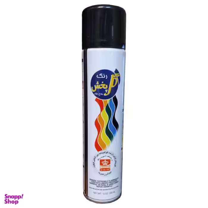 اسپری رنگ مشکی براق گل پخش کد 2 حجم 300 میلی لیتر