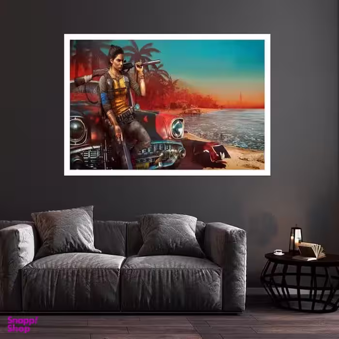 تابلو بکلیت طرح بازی Far Cry 6 مدل قاب شاسی W-s8782