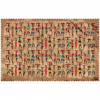 رومیزی مخمل طرح آفریقایی سایز 140 در 220 مدل T8-5 شرکت رنس
