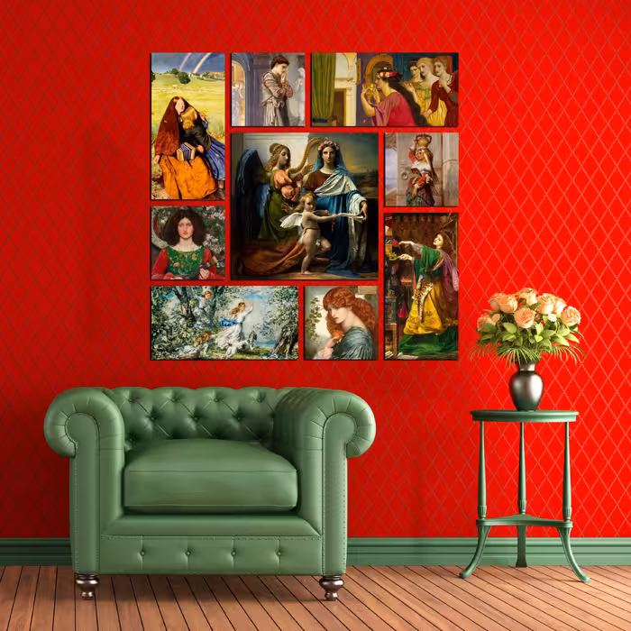 تابلو شاسی طرح نقاشی های اروپایی سایز 80X80