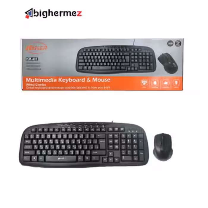 کیبورد و ماوس باسیم کایزر مدل KM-491