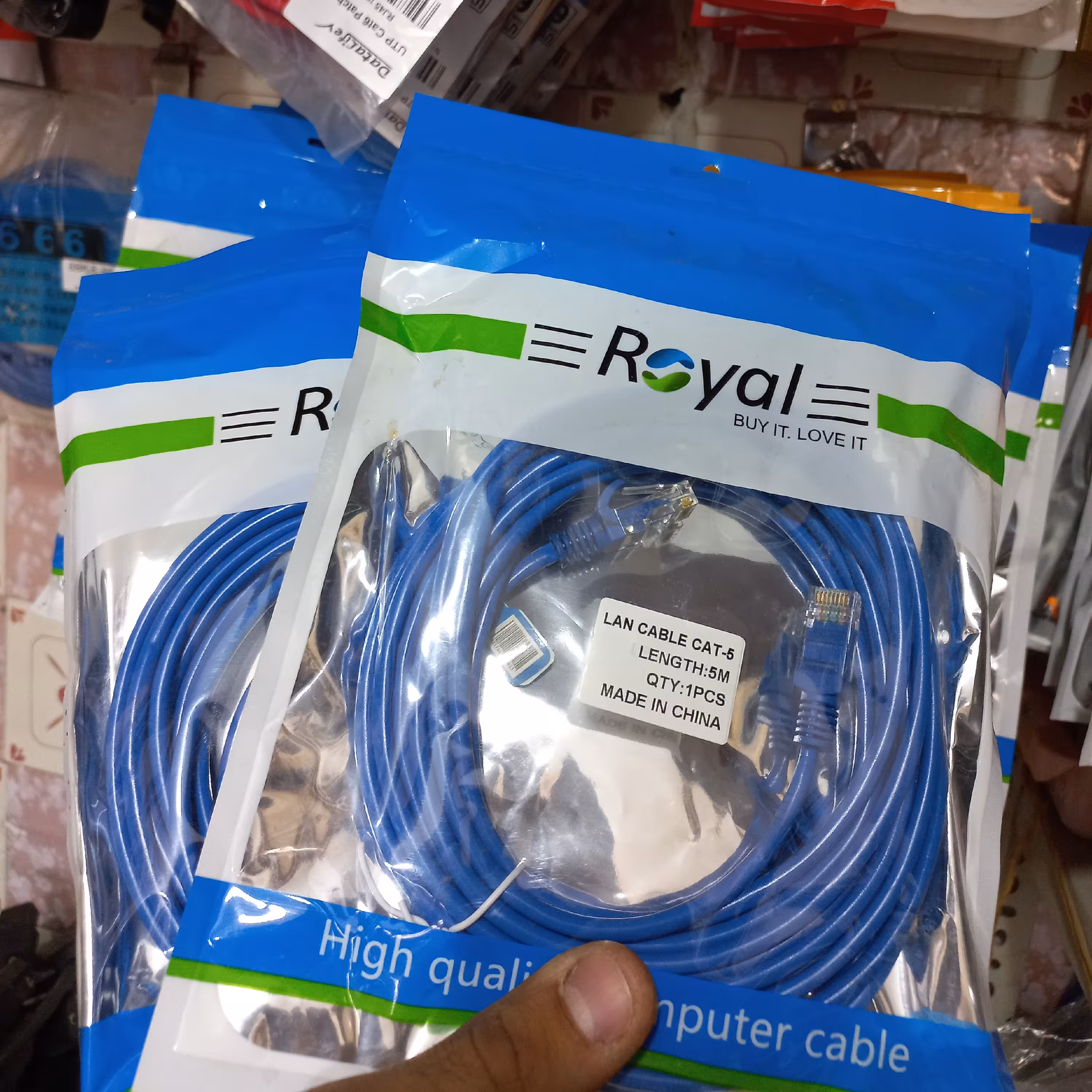 کابل لن(کابل شبکه) پنج متری  cat5