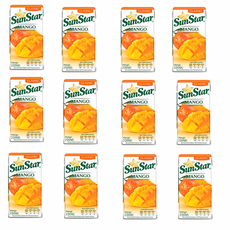 آبمیوه انبه سان استار - 0.2 لیتر بسته 12 عددی