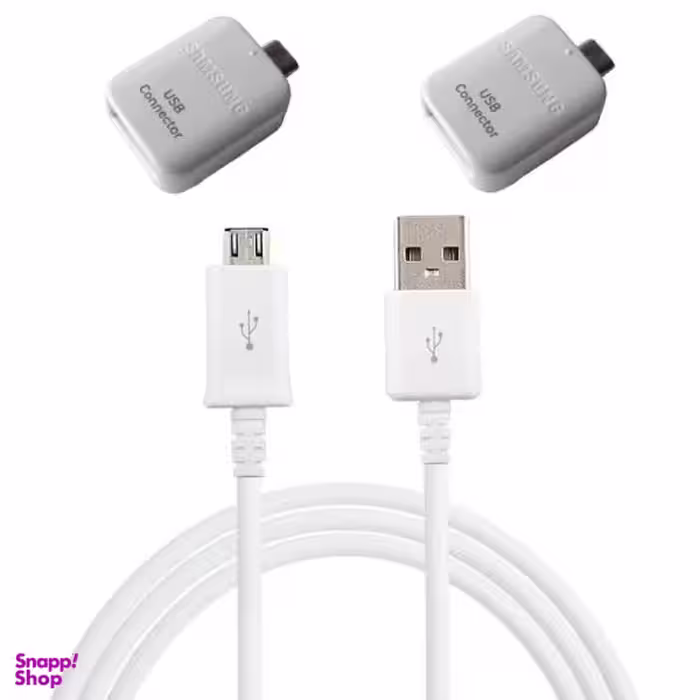 کابل تبدیل USB به microUSB مدل EP-DG925UWE طول 1.2 متر به همراه 2 عدد مبدل OTG microUSB غیر اصل