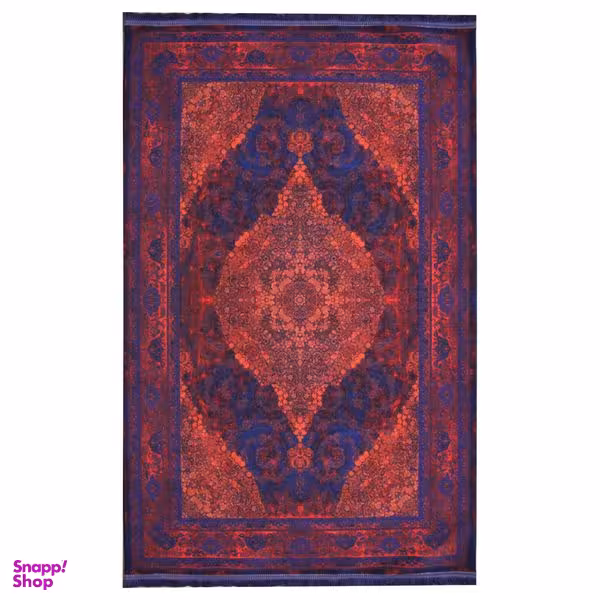 فرش ماشینی طرح لاجورد زمینه سرمه ای