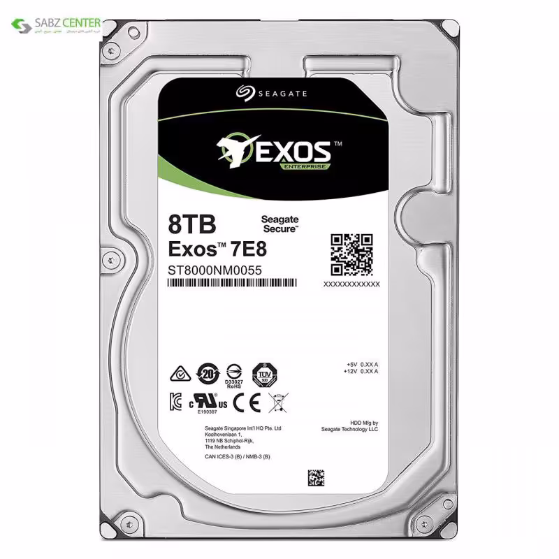 هارددیسک اینترنال سیگیت Exos ST8000NM0055 ظرفیت 8TB
