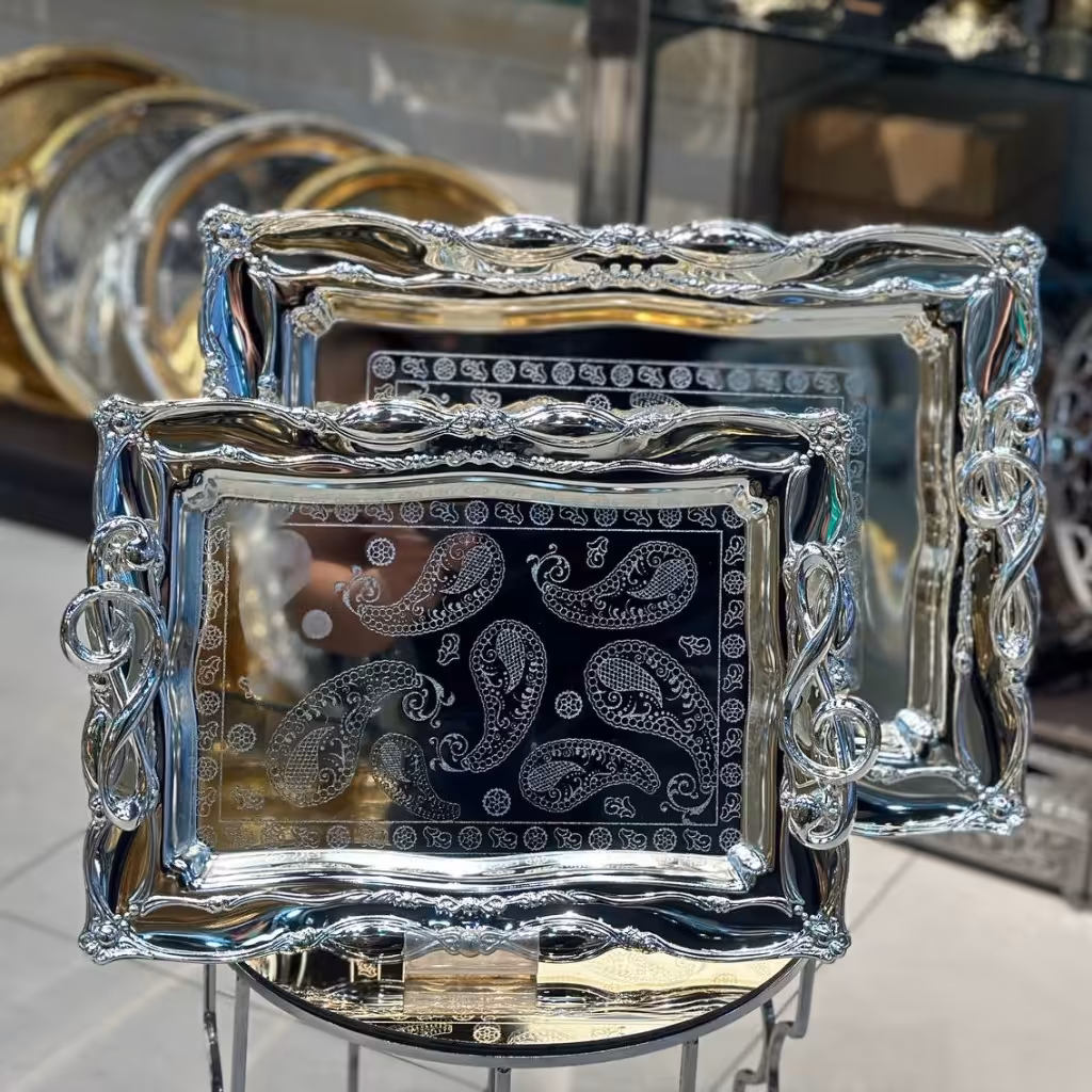 سینی استیل 2تیکه خارجی