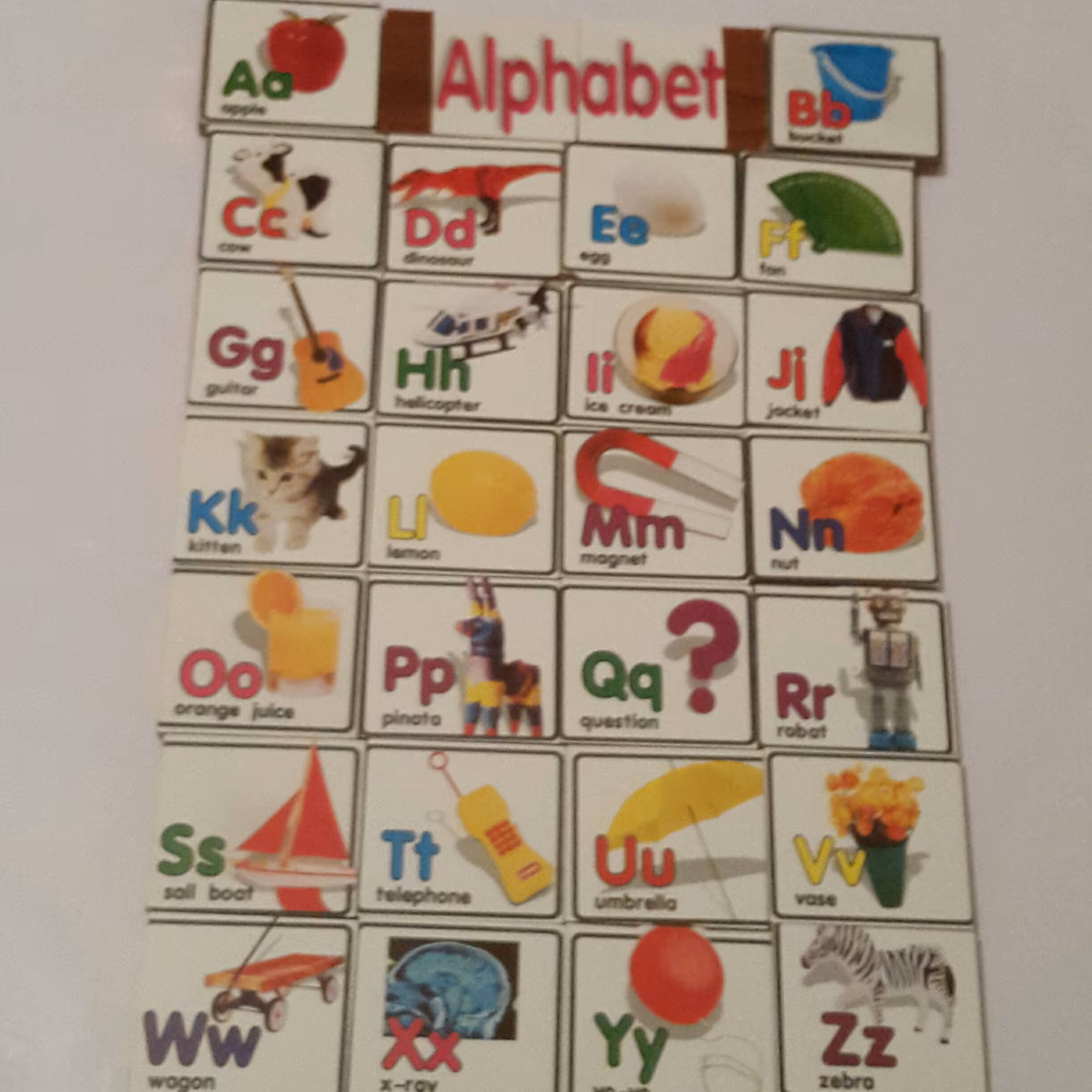 پازل(الفابت1) 28 تکه الفبای مصور انگلیسی ساده (الفابت1)