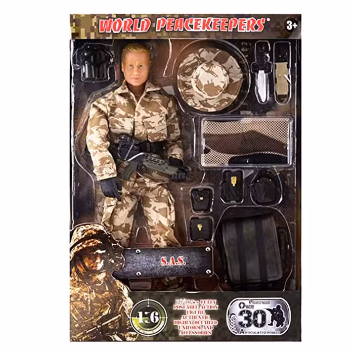 اسباب بازی جنگی مدل S.A.S کد 90750 مجموعه 12 عددی