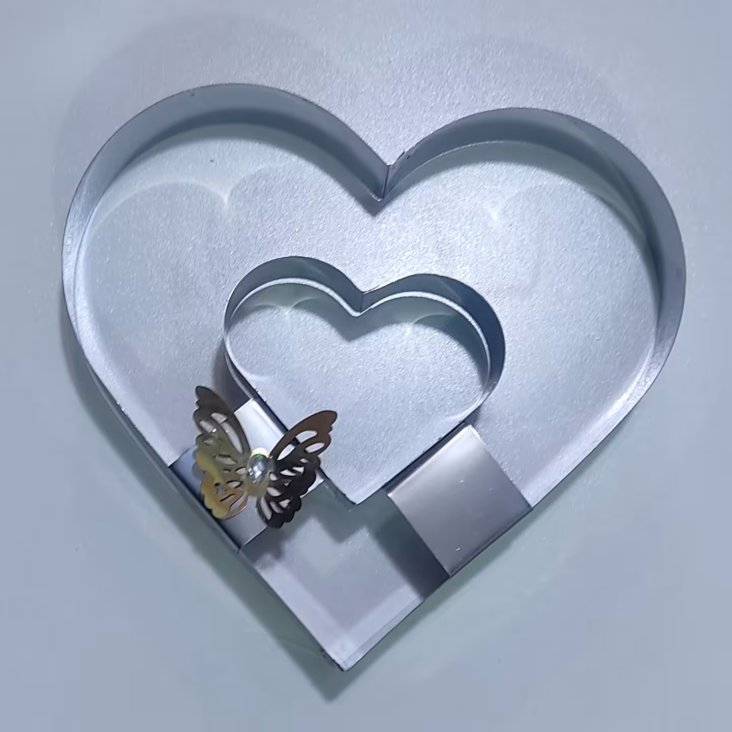 کاتر قلب  استیل دوبل با ابعاد 28 در28 سانت ارتفاع 5 سانت